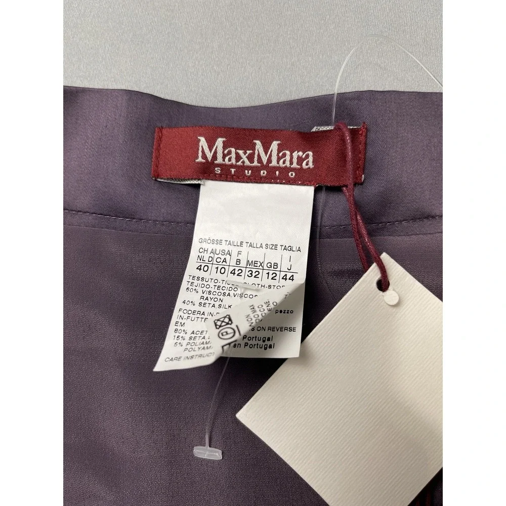Max Mara Studio Womens Skirt Size US 10 IT‎ 40 Aubergine NWT